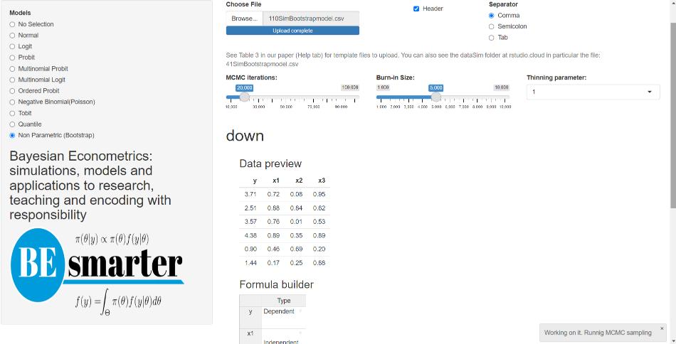 Univariate models: Bootstrap.